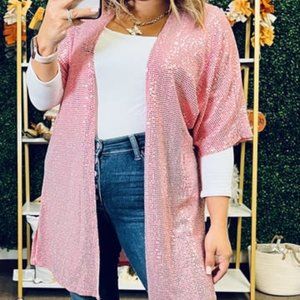 Pink Sequin cardigan